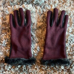 Weatherproof Faux Fur Cuff Gloves